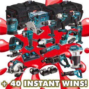 MAKITA MEGA TOOL BUNDLE OR £2000 CASH! + 40 INSTANT WINS!