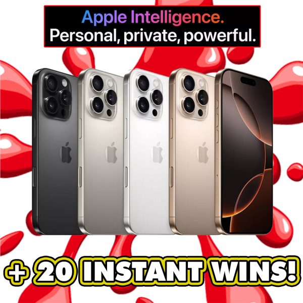 THE BRAND NEW APPLE IPHONE 16 PRO MAX! + INSTANT WINS!