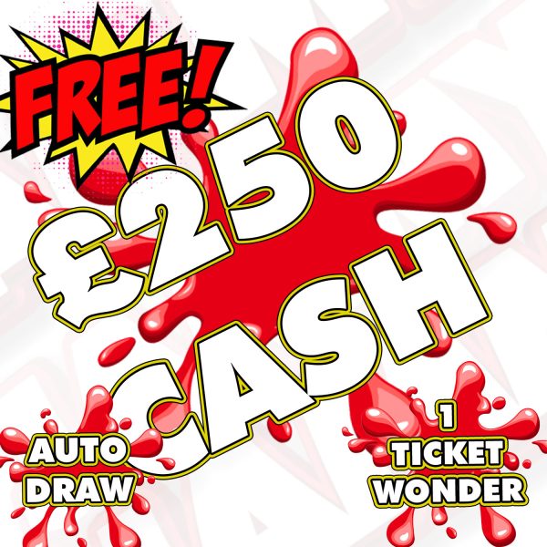 JAMMY ADVENT DAY 16 - £250 INSTANT CASH MAIN PRIZE MULTIWIN - 1 TICKET PER PERSON!