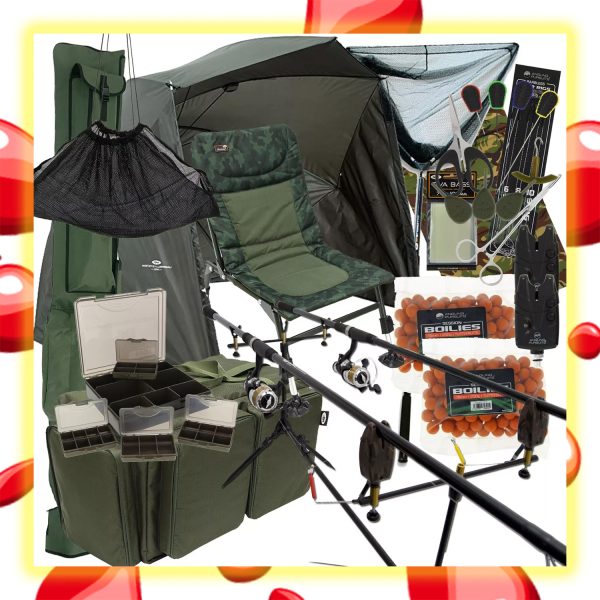 BEGINNERS 2 ROD CARP FISHING HUGE BUNDLE!