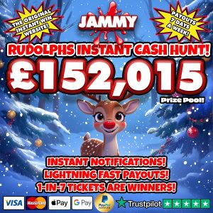 RUDOLPHS CASH HUNT 99p INSTANT WIN!