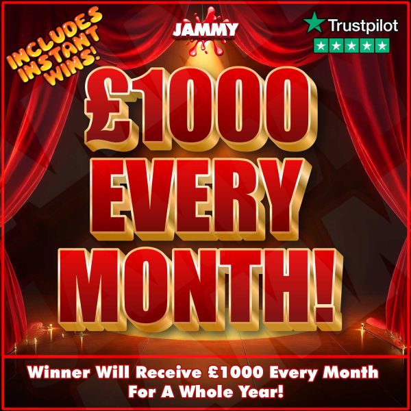 £1000 A MONTH FOR A YEAR! + RUNNERUPS!
