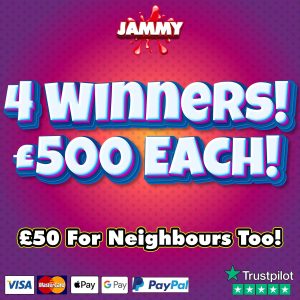 4 WINNERS OF £500 EACH + NEIGHBOURS & INSTANT WINS!