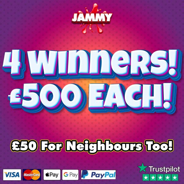 4 WINNERS OF £500 EACH + NEIGHBOURS & INSTANT WINS!