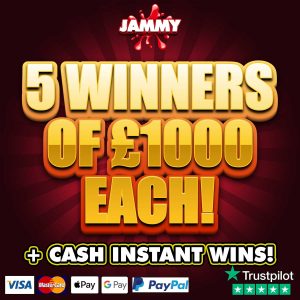 5 WINNERS OF £1000 EACH + NEIGHBOURS & INSTANT WINS!