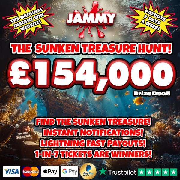 THE SUNKEN TREASURE CASH INSTANT WIN!