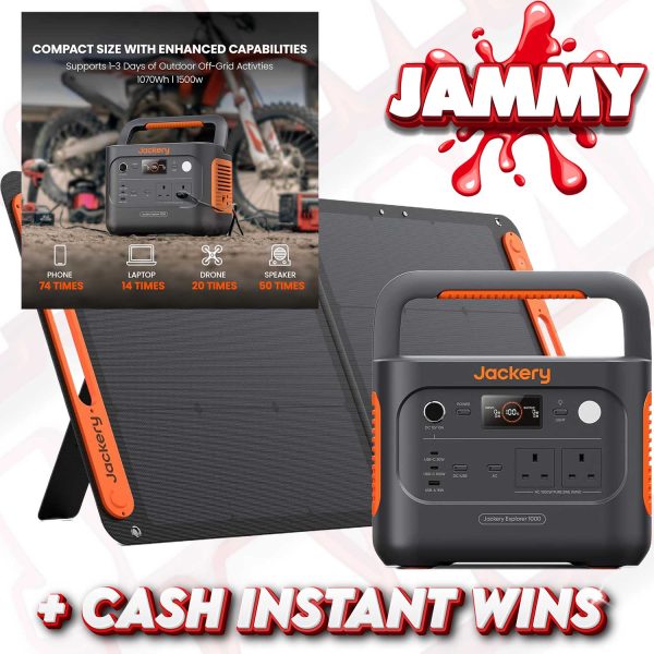 JACKERY PORTABLE CAMPING SOLAR POWER STATION or £1100 CASH!