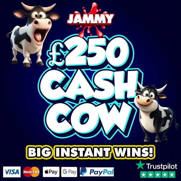 THE £250 JAMMY COW INSTANT WIN!