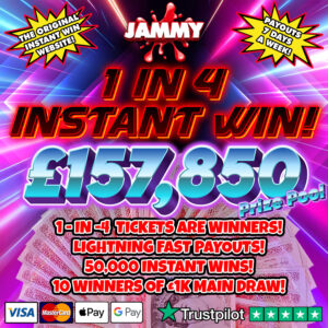THE JAMMY 1-IN-4 BIG INSTANT WIN!