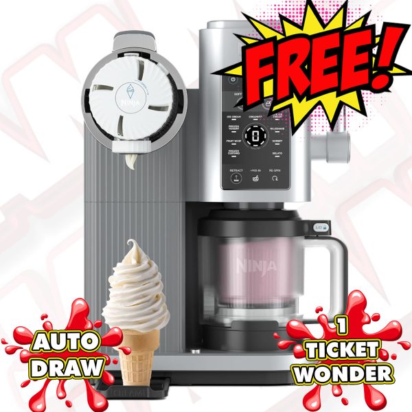 JAMMY FREEBIE - NINJA SWIRL ICE CREAM MACHINE - 1 TICKET PER PLAYER!