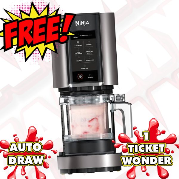 JAMMY FREEBIE - NINJA ICE-CREAM MAKER - 1 TICKET PER PLAYER!