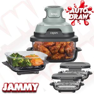 NINJA CRISPi 4-IN-1 PORTABLE AIR FRYER or £200 CASH + NEIGHBOURS!