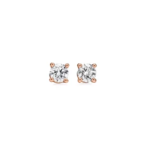 Tiffany Solitaire Rose Gold Earrings OR £1250