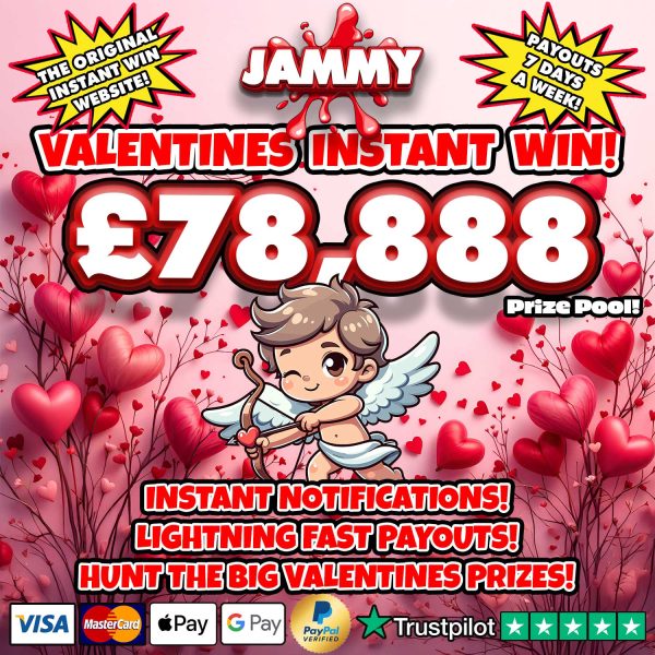 JAMMY VALENTINES INSTANT WIN!