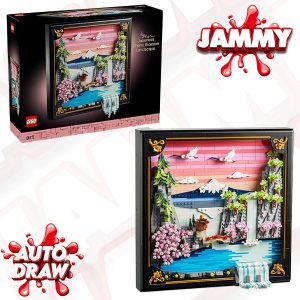LEGO ART JAPANESE CHERRY BLOSSOM LANDSCAPE + NEIGHBOURS!