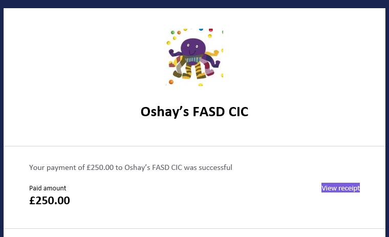 Donation to Oshays Brain Domain