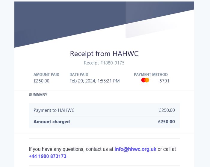 Donation to Hospice At Home