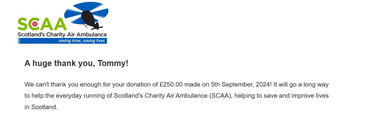 Donation to SCAA