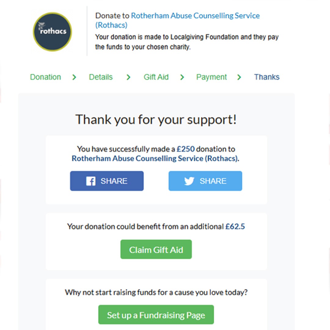 Donation to Rothacs