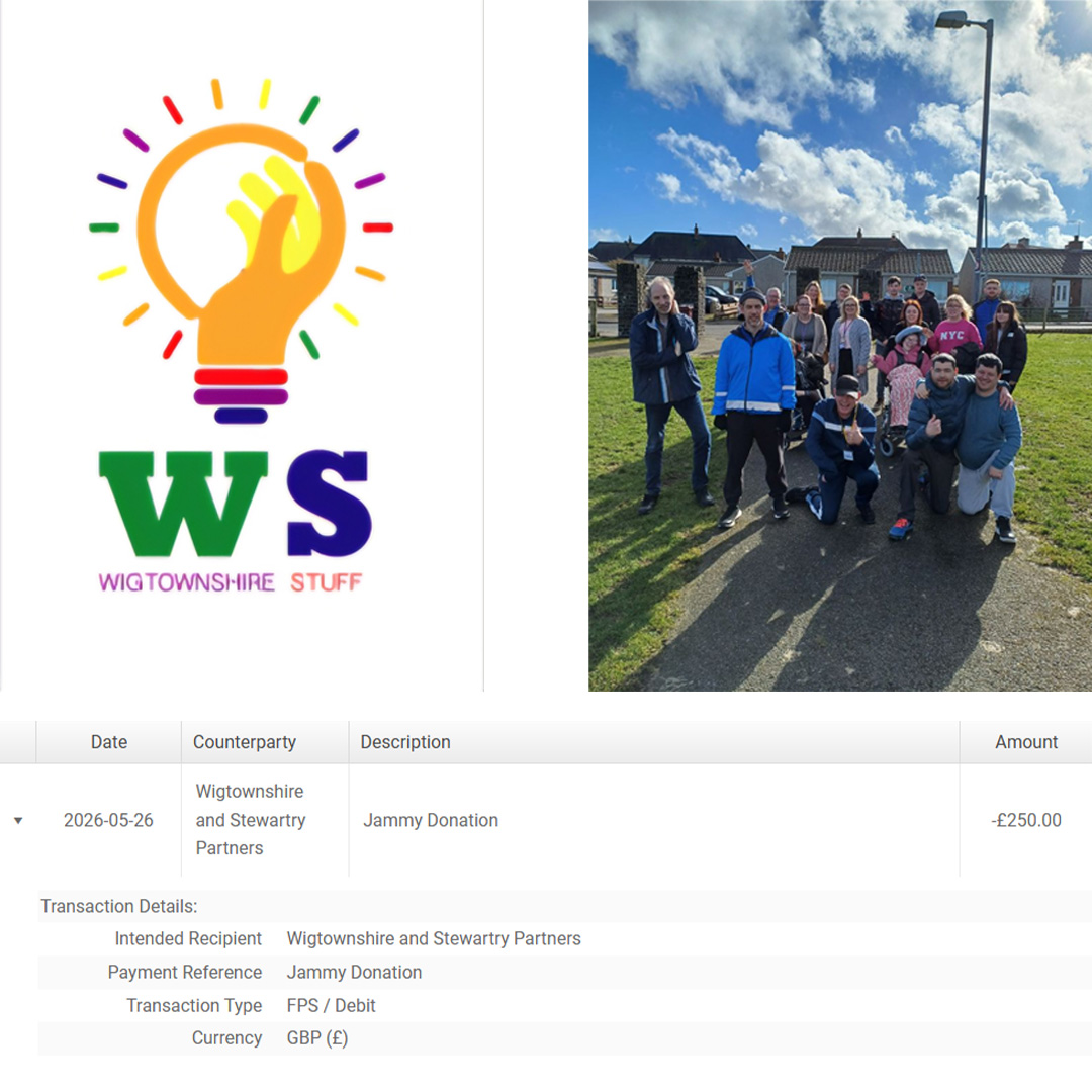 Donation to Wigtownshire Stuff
