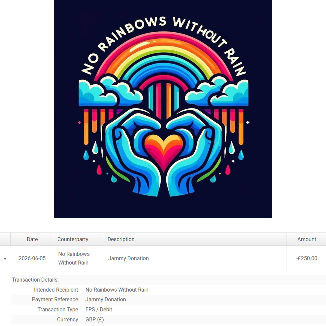 Donation to No Rainbows Without Rain