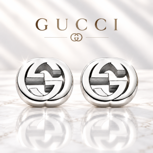 GUCCI G STERLING SILVER STUD EARRINGS or £250 CASH!