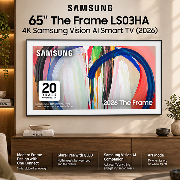SAMSUNG THE FRAME 65 INCH 4K TV or £1,500 CASH!