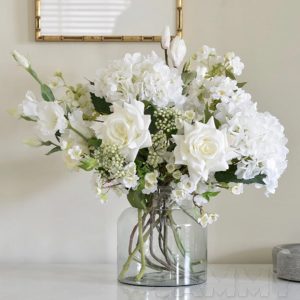 FAUX FLOWER ARRANGMENT WITH VASE or £135 CASH!