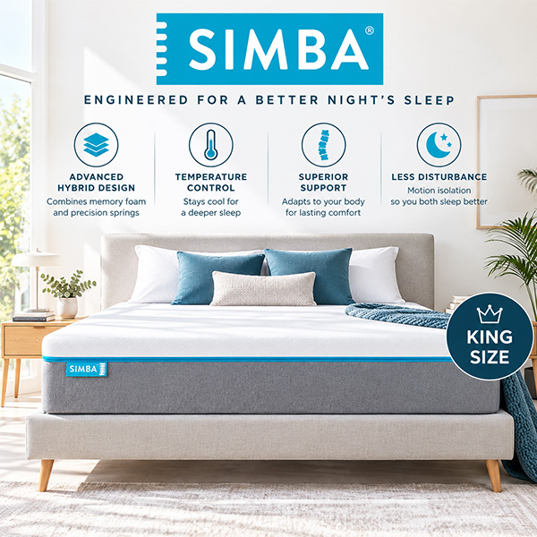 SIMBA HYBRID MATTRESS or £1,000 CASH!