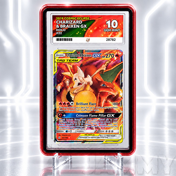 CHARIZARD & BRAIXEN GX GRADED POKEMON CARD or £120 CASH!