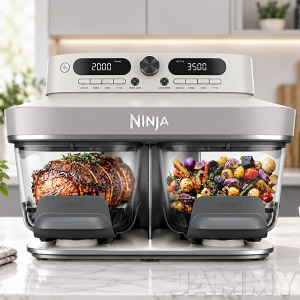 NINJA CRISPi DUAL ZONE GLASS AIR FRYER or £300 CASH!